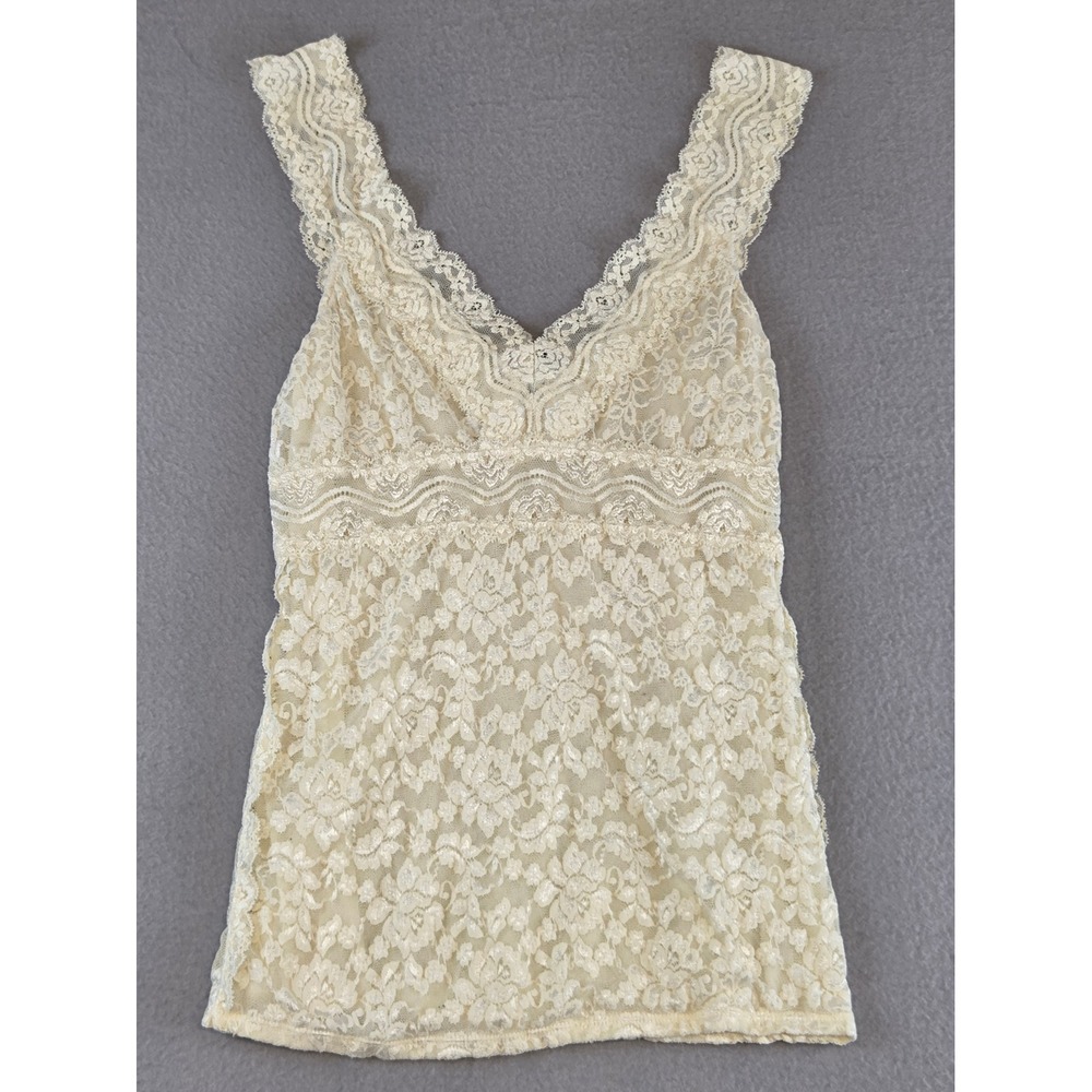 Vintage Y2K Victoria's Secret Moda International Lace Cami Tank Top V-Neck Small